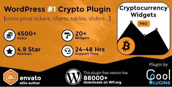 Cryptocurrency Widgets Pro v2.6破解版– WordPress加密数字货币插件-学课技术网