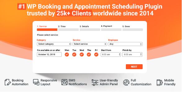 Bookly Pro v9.0无限制版（已汉化）（附加组件）  + Bookly v20.9