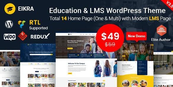 Eikra v4.4.17 – WordPress教育主题