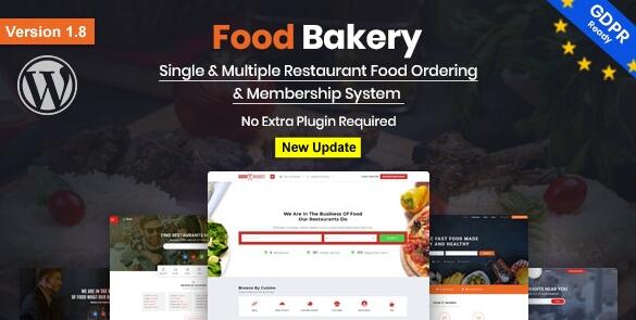 FoodBakery v4.6无限制版–美食餐厅目录WordPress主题