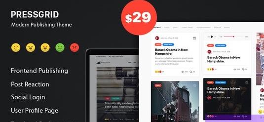 PressGrid v1.3.1-前端发布反应和多媒体主题