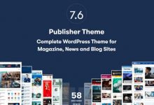 Publisher Pro v7.8.0 – WordPress报纸和杂志主题-学课SEO