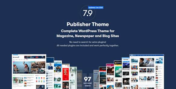 Publisher Pro v7.9.0汉化无限制版 – WordPress报纸和杂志主题