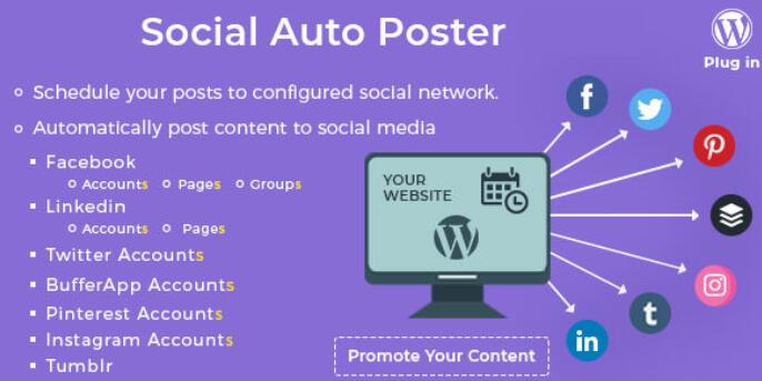 Social Auto Poster v5.5.1（已汉化）- WordPress自动发布内容到社交网络