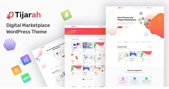 Tijarah v1.4.2无限制版 – WooCommerce主数字市场题