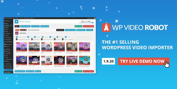 WordPress Video Robot v1.20.0 无限制版– 最终视频导入器