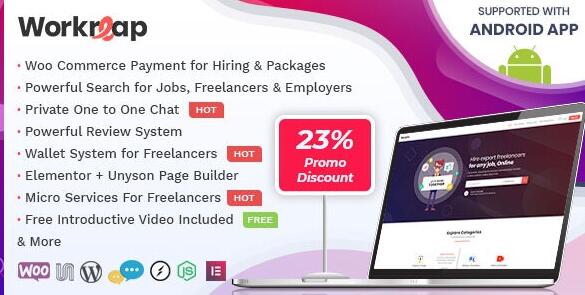 Workreap v3.3.4（已汉化） – WordPress自由市场和目录主题