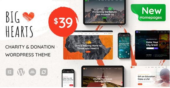 BigHearts v3.1.3 – WordPress慈善与捐赠主题