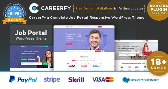 Careerfy v10.0.6（已汉化） –  WordPress工作委员会主题