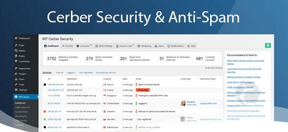 Cerber Security Pro v9.6.7.3无限制版(已汉化) – WordPress安全插件
