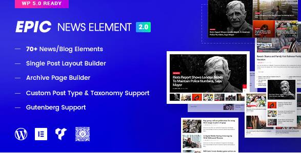 Epic News Elements v2.3.7 无限制版 – Add Ons for Elementor & WPBakery Page Builder