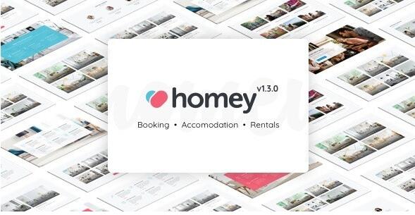 Homey v2.4.6 无限制版 – WordPress预订和租赁主题