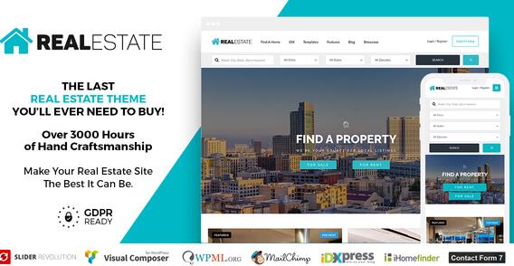 Real Estate 7 v3.5.4无限制版– WordPress房地产主题