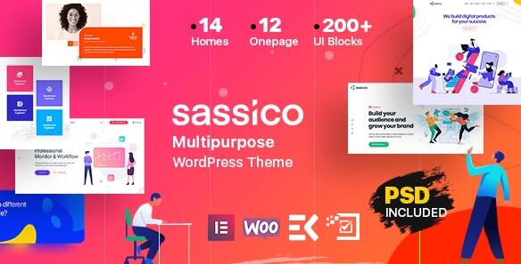 Sassico v3.6.0无限制版 –WordPress多用途Saas创业公司主题