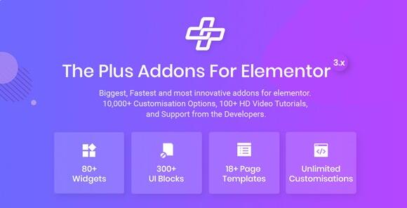 The Plus v4.1.4 无限制版– Addon for Elementor Page Builder WordPress Plugin