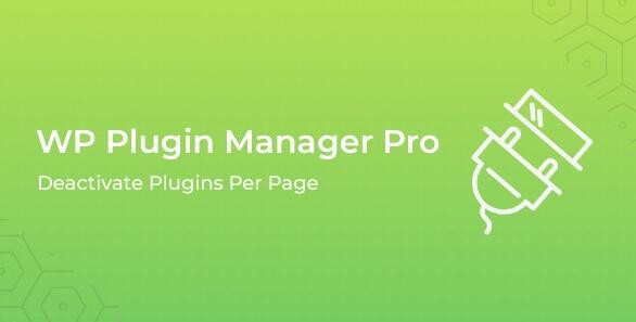 WP Plugin Manager Pro v1.4.2 – 页面停用插件