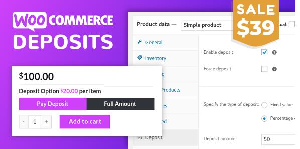 WooCommerce Deposits v4.6.10（已汉化） – WordPress部分付款插件
