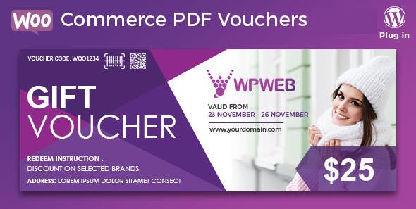 WooCommerce PDF Vouchers v5.2.3(已汉化) – WooCommerce PDF凭证插件