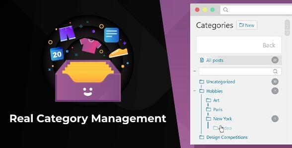 WordPress Real Category Management v4.2.24无限制版 – wordpress分类自定义树形菜单插件