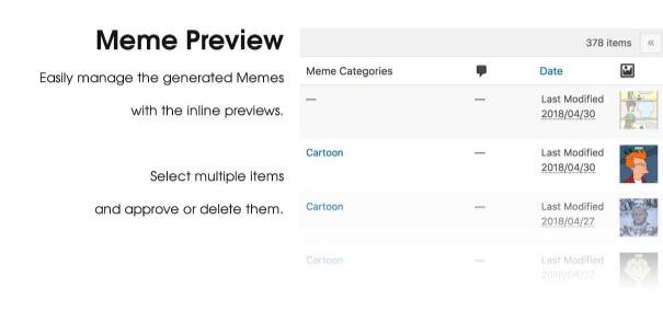 MeMeMe v2.2.9汉化无限制版 – WP模因生成器插件
