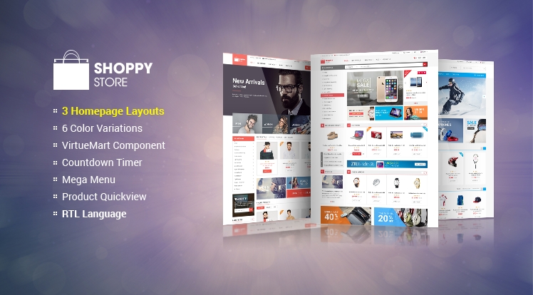 SJ ShoppyStore v3.9.6无限制版 – Joomla在线商店模板