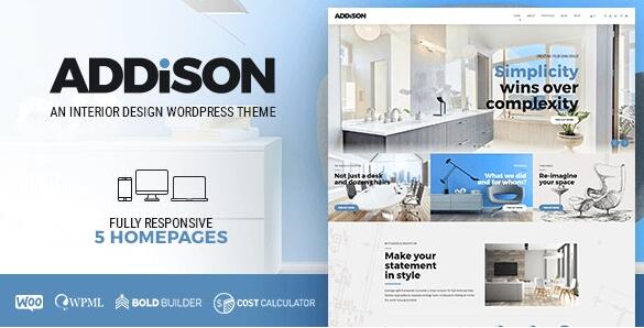 Addison v1.3.9 无限制版 – WordPress建筑与室内设计主题