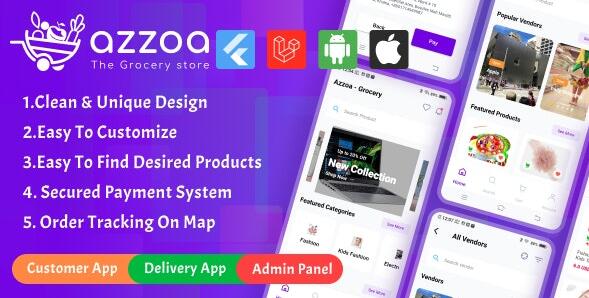 Azzoa v4.0.3无限制版 – 电子商务Flutter移动应用程序