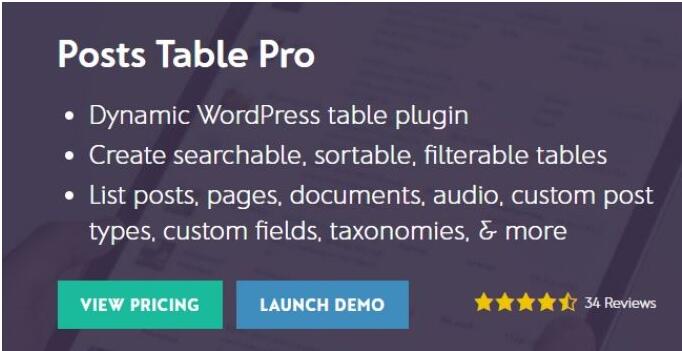 Barn2 Media Posts Table Pro v3.3.5无限制版（已汉化） – WordPress表格插件