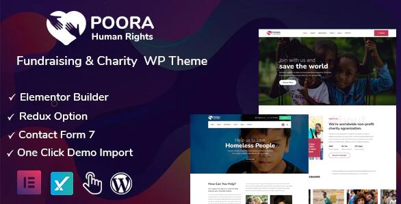 Poora v1.0无限制版 – WordPress慈善与公益主题