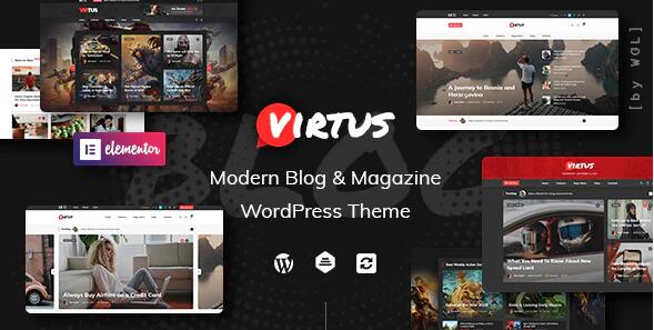 Virtus v1.2.2无限制版 – WordPress现代博客和杂志主题