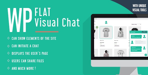 WP Flat Visual Chat v5.399无限制版（已汉化） – WordPress实时聊天-远程视图-在线客服插件