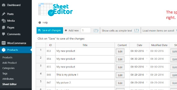 WP Sheet Editor Categories and Tags Pro v1.7.9（已汉化） – WordPres批量编辑器