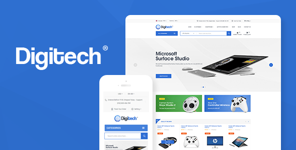 Digitech v1.1.8 – WooCommerce的技术主题