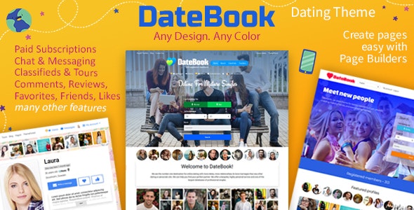 DateBook v4.9.1 – WordPress约会主题
