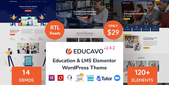 Educavo v3.3.1- WordPress教育主题