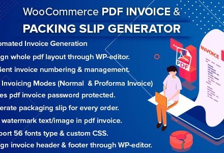 WooCommerce PDF Invoice & Packing Slip Generator v2.0.0破解版-学课SEO