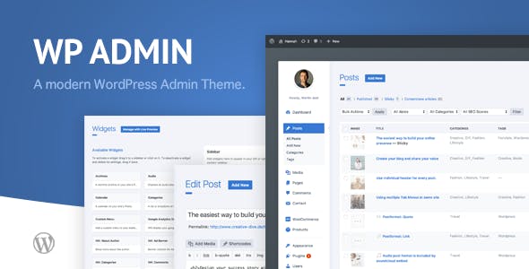wphave Admin v2.7无限制版 –WordPress 一个干净而现代的Admin主题