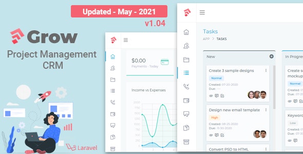 Grow CRM v3.0无限制版(已汉化) – Laravel项目管理
