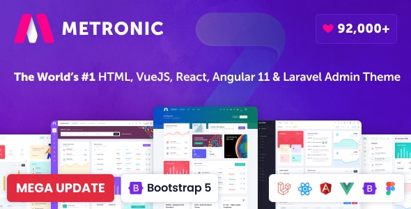 Metronic v9.2.3 – 管理仪表板模板