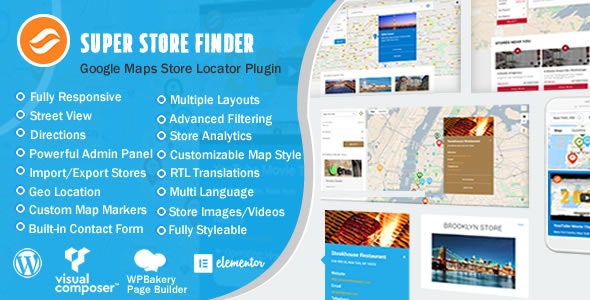 Super Store Finder for WordPress v7.8 – WordPress商店查找插件