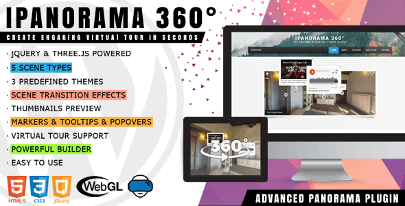 iPanorama 360° v1.9.0 – WordPress虚拟漫游插件