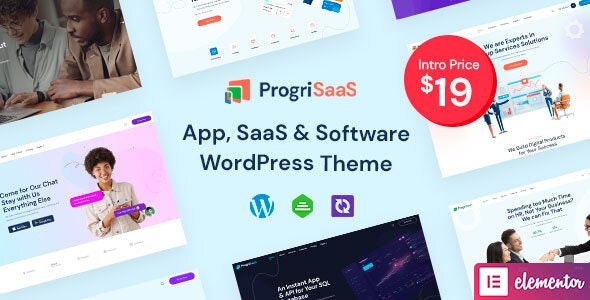 ProgriSaaS v1.0（已汉化） – 创意登陆页面 WordPress 主题