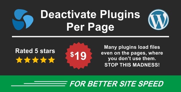 Deactivate Plugins Per Page v1.17.0 – 页面停用插件