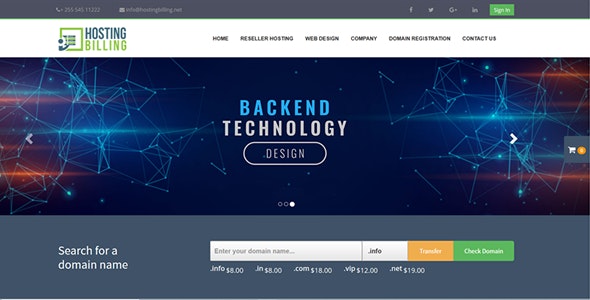 Hosting Billing v1.5无限制版 – 带有 CMS 的域和 Web 托管发票系统