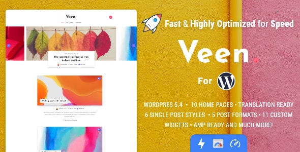 Veen v2.6.0 无限制版– WordPress 的最小和轻量级博客