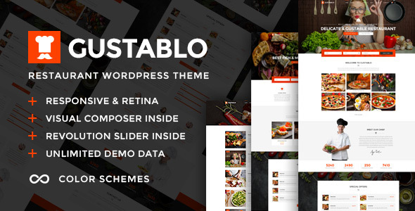 Gustablo v1.22 – 餐厅和咖啡馆响应式 WordPress 主题