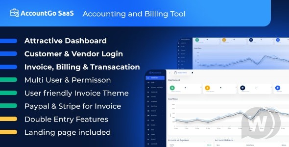 AccountGo SaaS v7.6无限制版 – 会计和计费源码