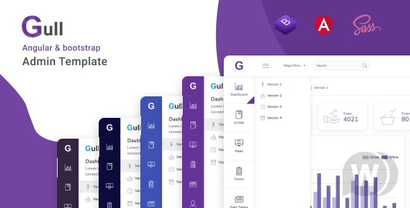 Gull – Angular 19+ Admin Dashboard Template v19 管理仪表板模板