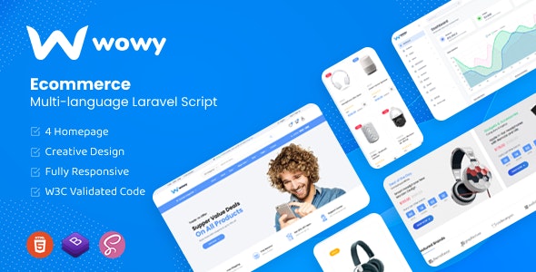 Wowy v1.30.9 无限制版 – 多语言 Laravel 电子商务源码