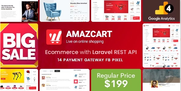 AmazCart v5.1.3（已汉化） – Laravel 电子商务系统 CMS